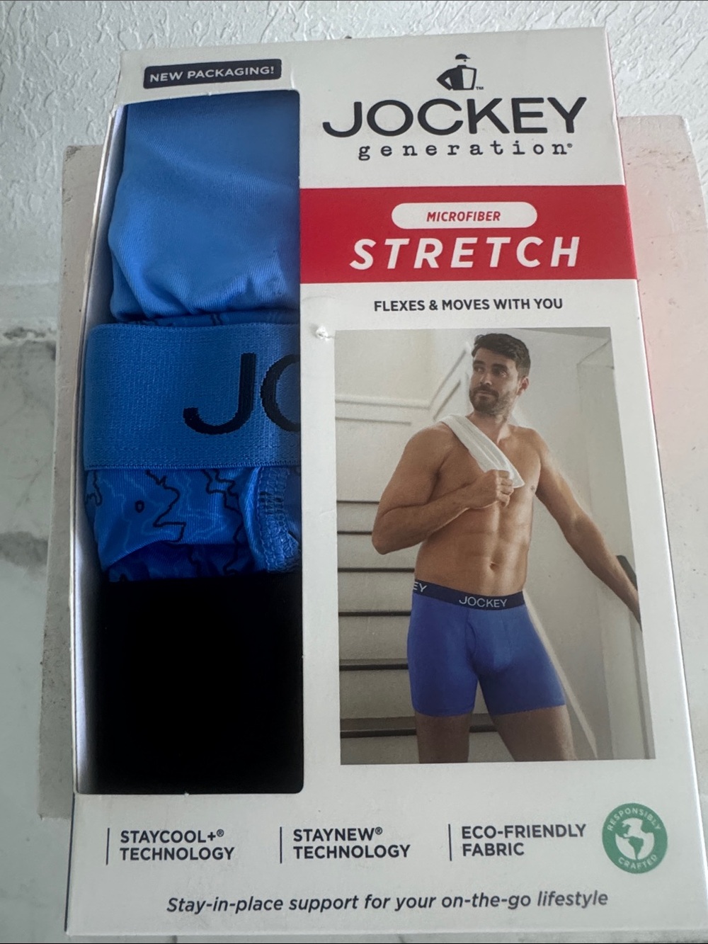 Jockey Generation Men's Stretch Boxer Briefs - Blue